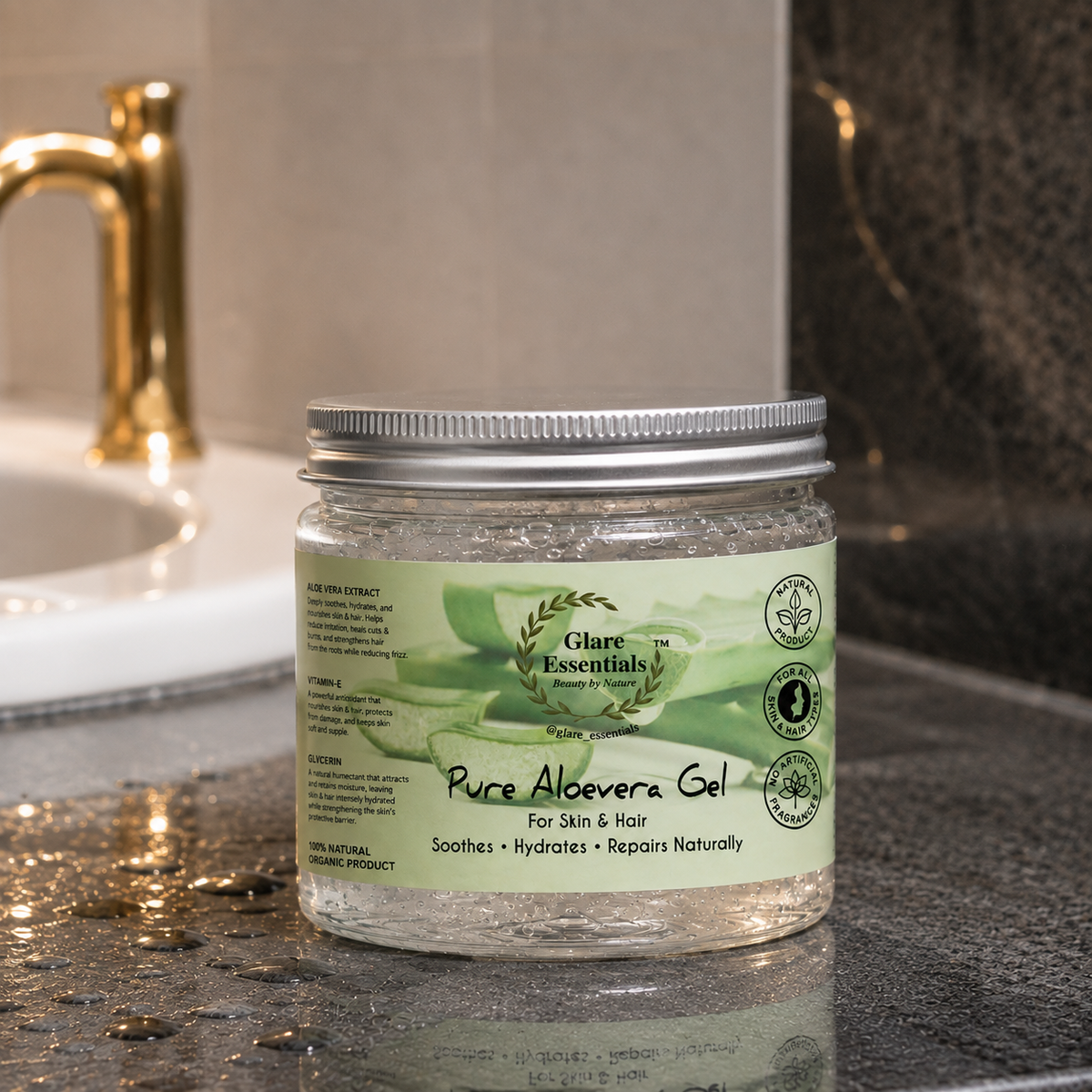 Pure Aloe Vera Gel for Skin & Hair | Soothes, Hydrates & Repairs Naturally