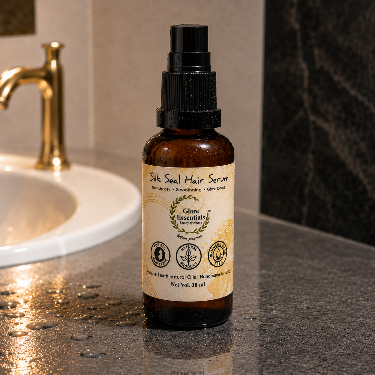 SilkSeal Hair Serum | Non-Greasy Leave-In Serum for Smooth, Frizz-Free Hair| 30ml
