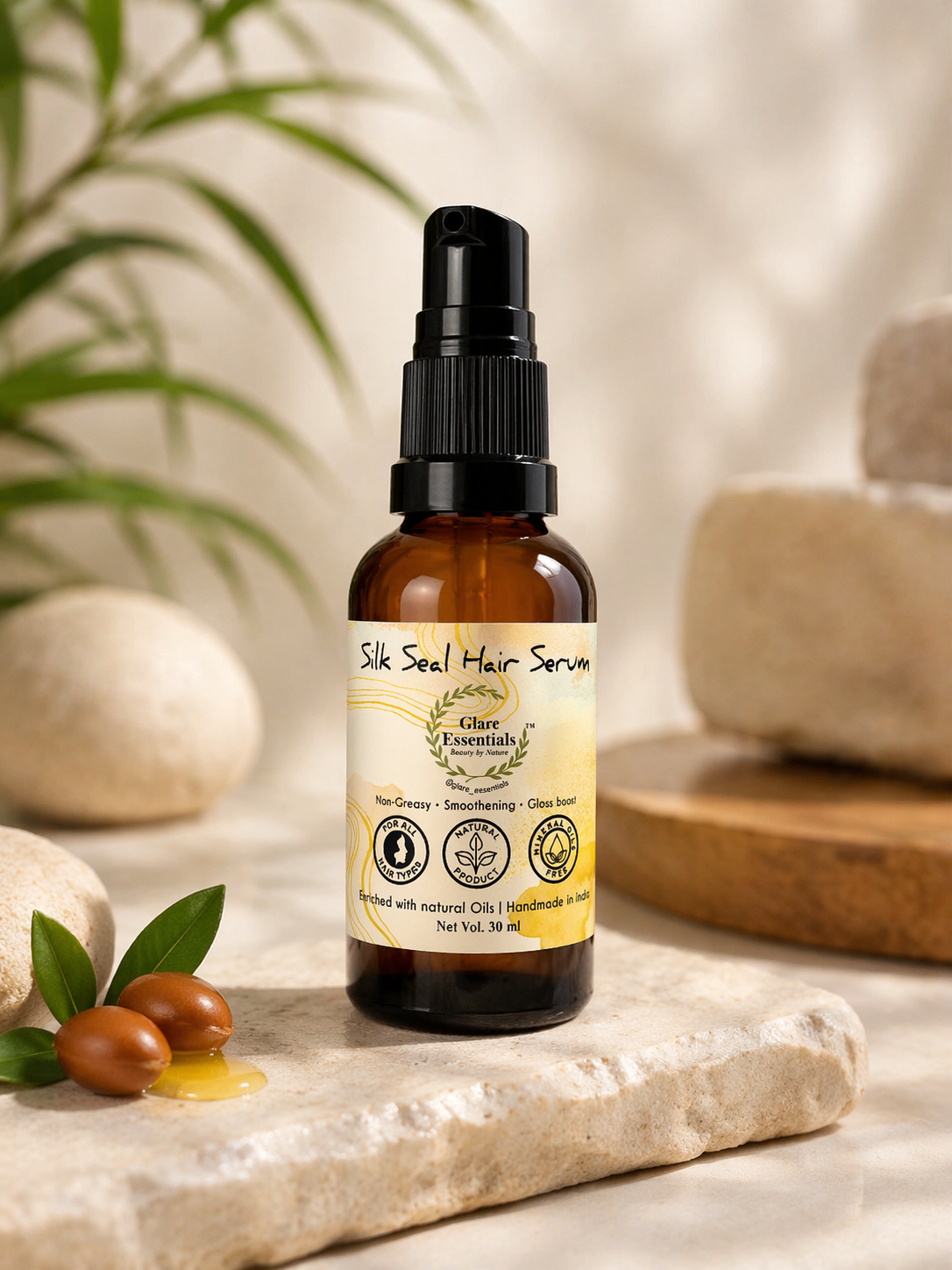 SilkSeal Hair Serum | Non-Greasy Leave-In Serum for Smooth, Frizz-Free Hair| 30ml